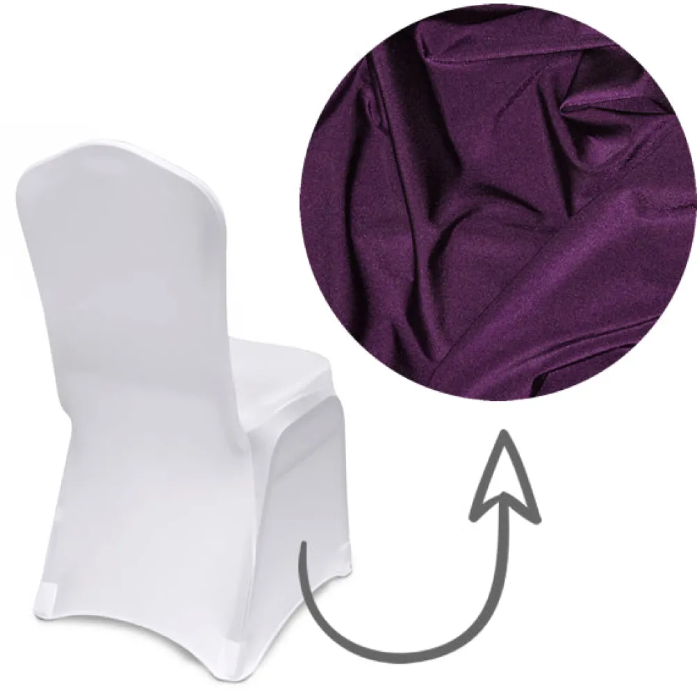Premium Spandex Banquet Chair Cover in Raisin