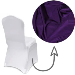 Premium Spandex Banquet Chair Cover in Purple