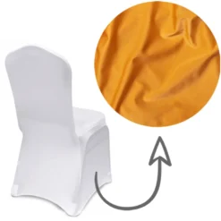 Premium Spandex Banquet Chair Cover in Gold