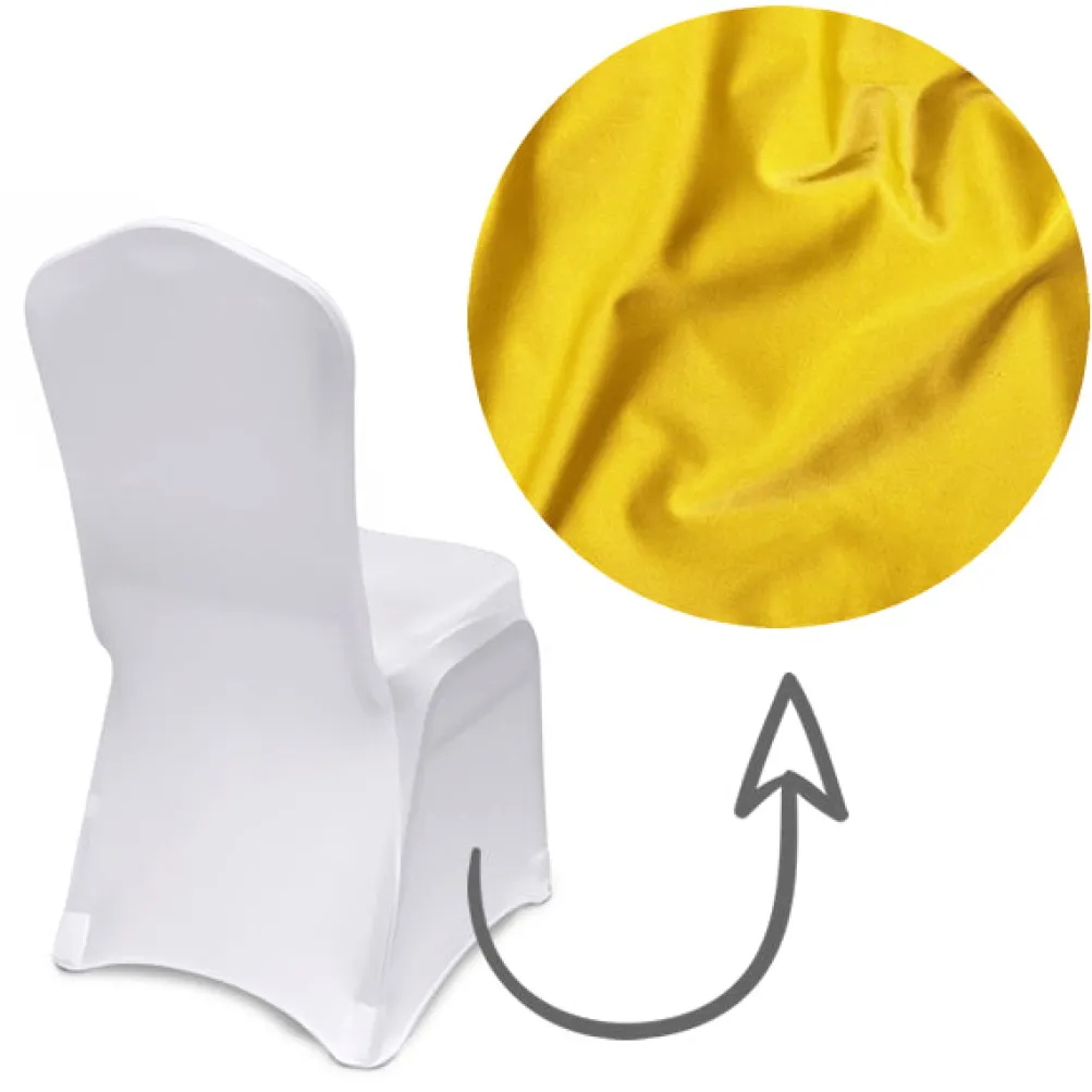 Premium Spandex Banquet Chair Cover in Yellow