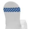 Premium Spandex Chair Band in Polka Dot Turquoise/White