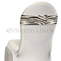 Premium Spandex Chair Band in Zebra