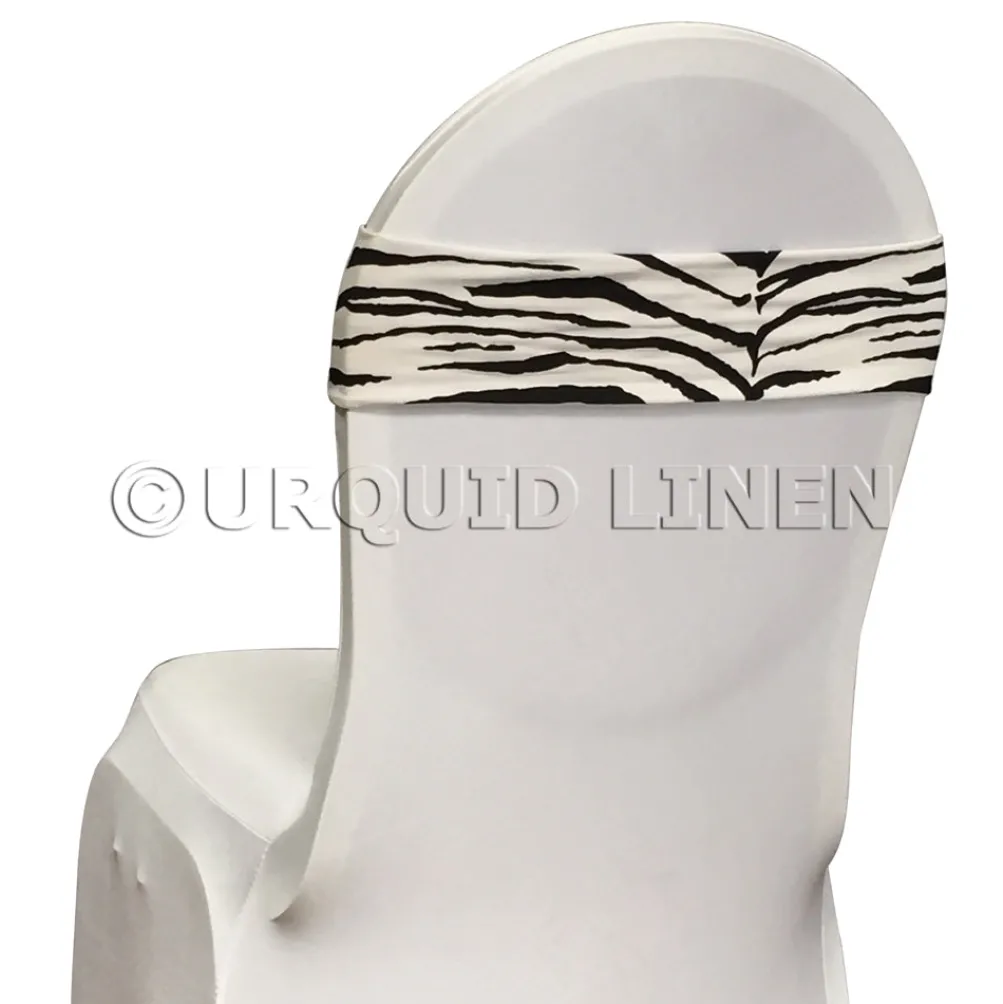 Premium Spandex Chair Band in Zebra