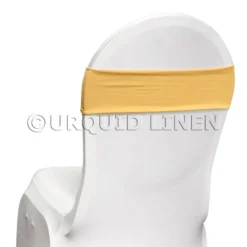 Premium Spandex Chair Band in Antique Gold