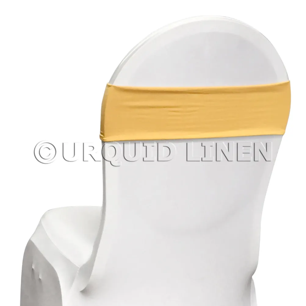 Premium Spandex Chair Band in Antique Gold