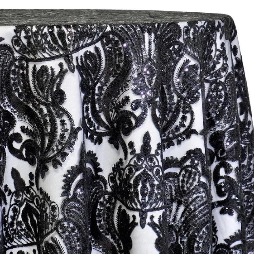 Princess Lace Table Linen in Black