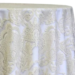 Princess Lace Table Linen in Ivory