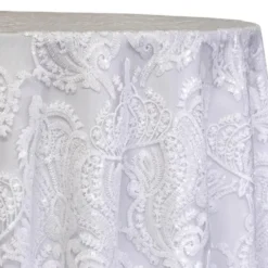Princess Lace Table Linen in White