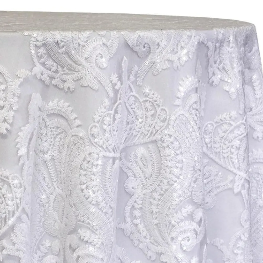Princess Lace Table Linen in White
