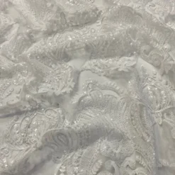 Princess Lace Table Runner in White and White