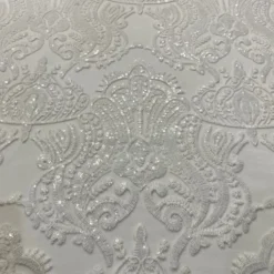 Princess Lace Table Runner in White and White