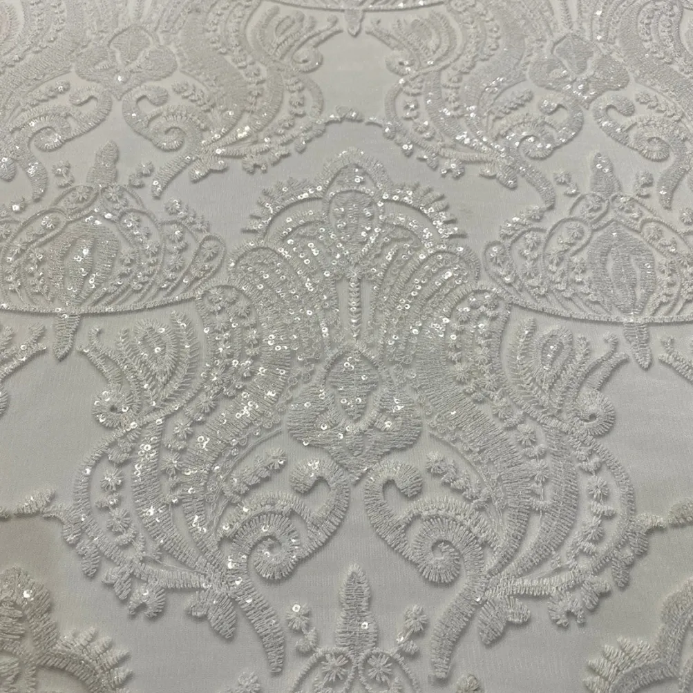Princess Lace Table Runner in White and White