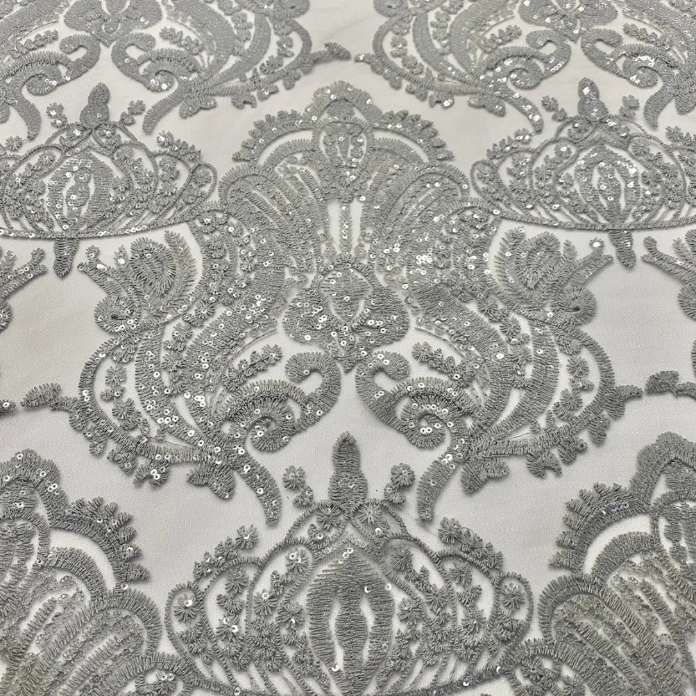 Princess Lace Table Runner in Silver