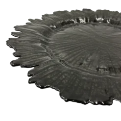 Reef - Glass Charger Plate in Black (Item # 0126)