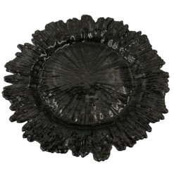 Reef - Glass Charger Plate in Black (Item # 0126)
