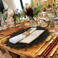 Reef - Glass Charger Plate in Black (Item # 0126)
