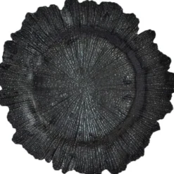Reef - Glass Charger Plate in Black (Item # 0126)