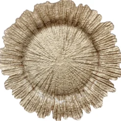 Reef - Glass Charger Plate in Champagne (Item # 0126)