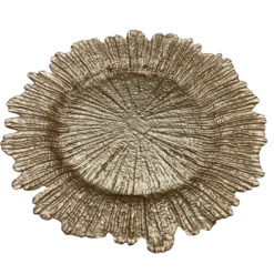 Reef - Glass Charger Plate in Champagne (Item # 0126)