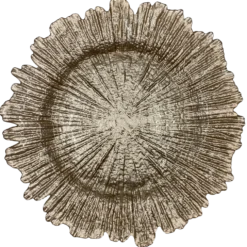 Reef - Glass Charger Plate in Champagne (Item # 0126)