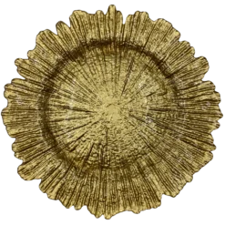 Reef - Glass Charger Plate in Gold (Item # 0126)