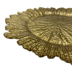 Reef - Glass Charger Plate in Gold (Item # 0126)