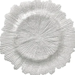 Reef - Glass Charger Plate in Pearl (Item # 0126)