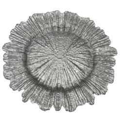 Reef - Glass Charger Plate in Silver (Item # 0126)