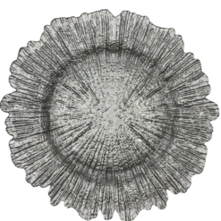 Reef - Glass Charger Plate in Silver (Item # 0126)
