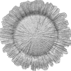 Reef - Glass Charger Plate in Silver (Item # 0126)
