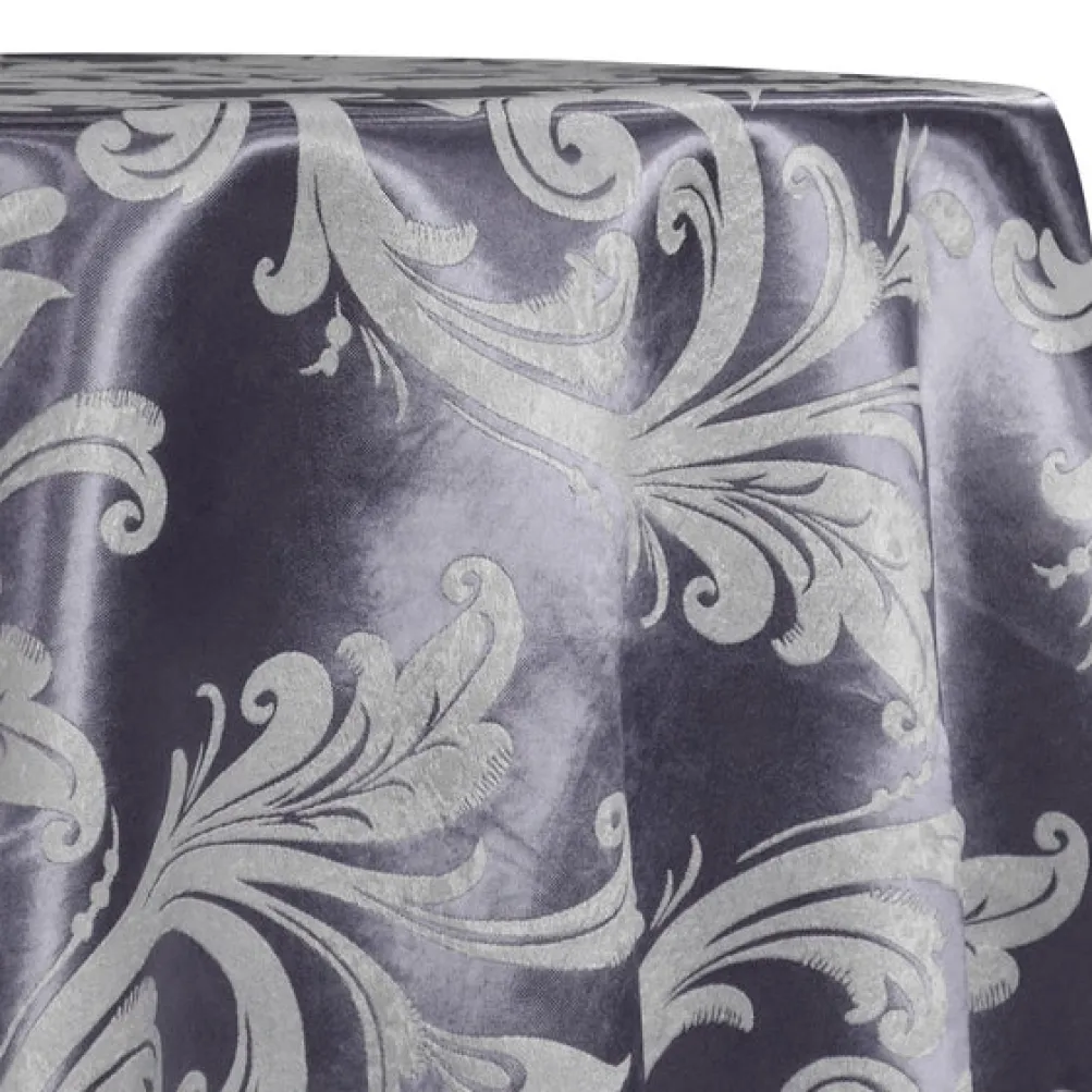 Regal Jacquard (Reversible) Table Linen in Purple Grey