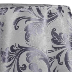 Regal Jacquard (Reversible) Table Linen in Purple Grey