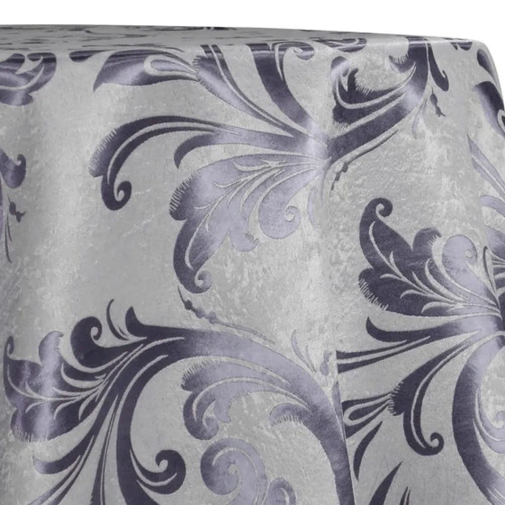 Regal Jacquard (Reversible) Table Linen in Purple Grey