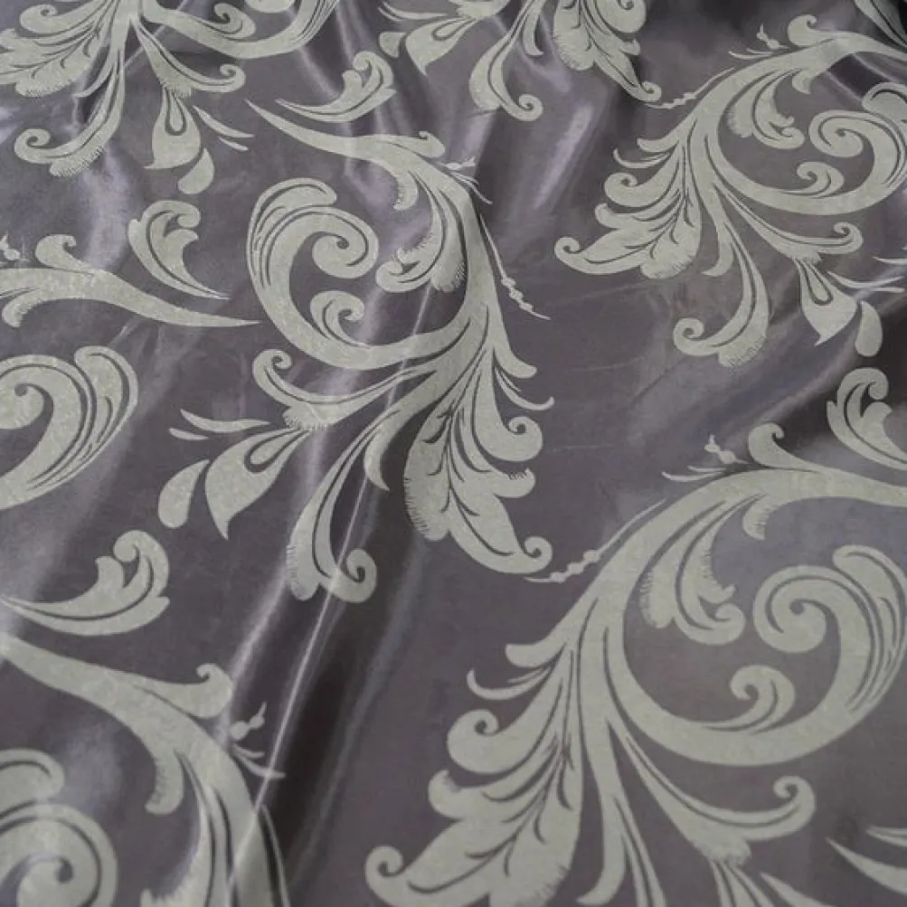 Regal Jacquard (Reversible) Table Linen in Purple Grey