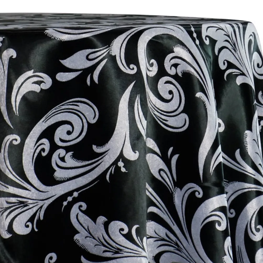 Regal Jacquard (Reversible) Table Linen in Black
