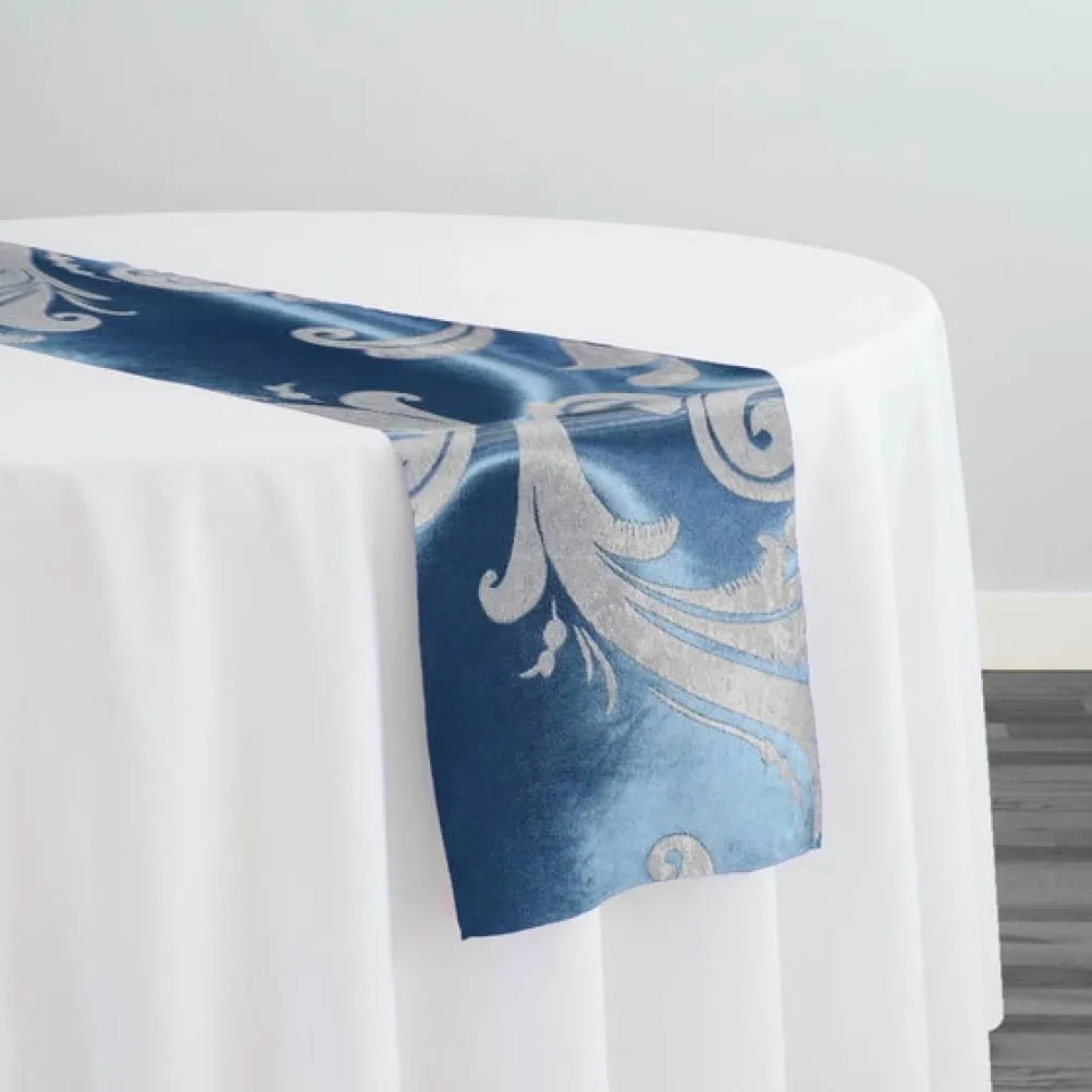 Regal Jacquard (Reversible) Table Runner in Turquoise