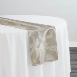 Regal Jacquard (Reversible) Table Runner in Ivory