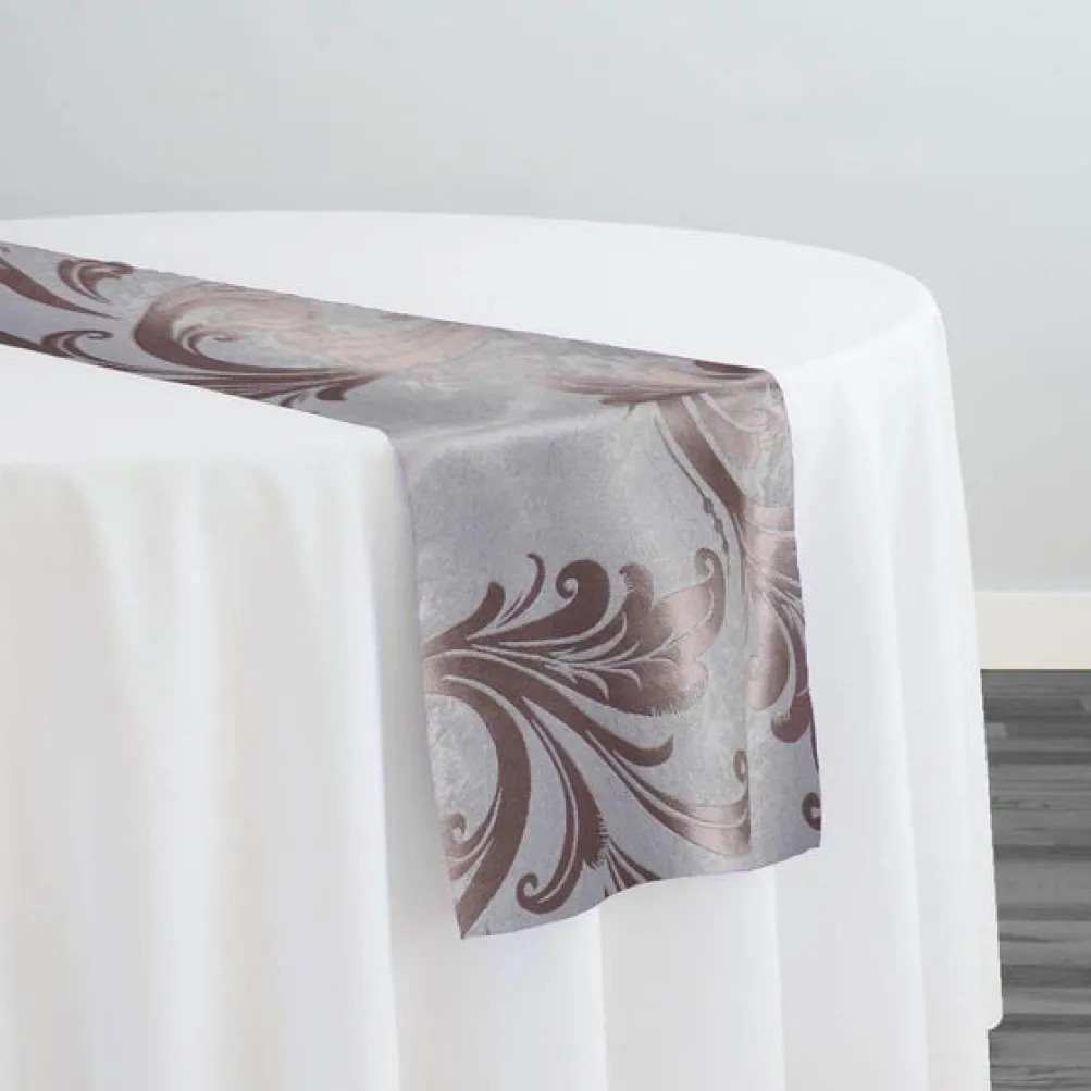 Regal Jacquard (Reversible) Table Runner in Dusty Rose