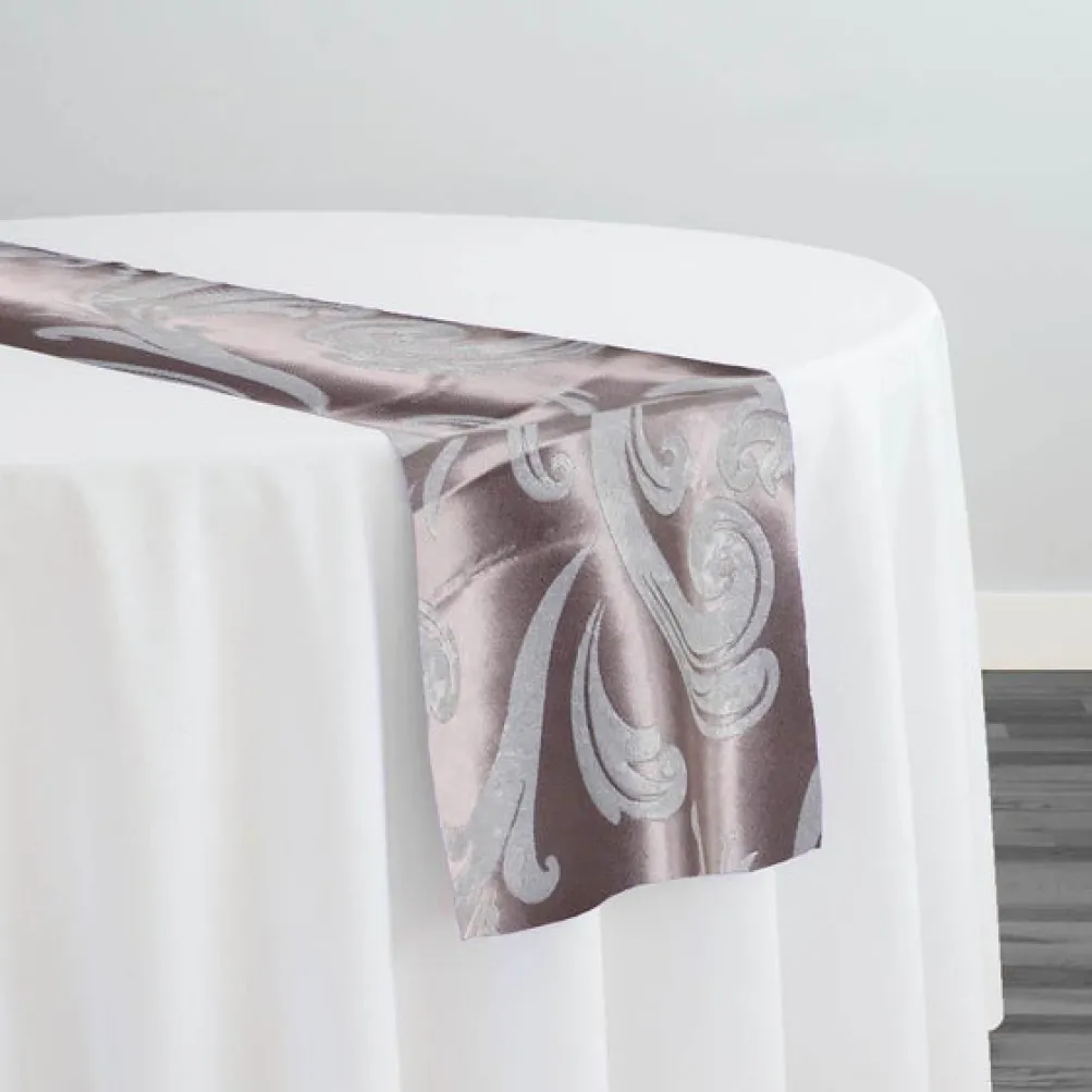 Regal Jacquard (Reversible) Table Runner in Dusty Rose