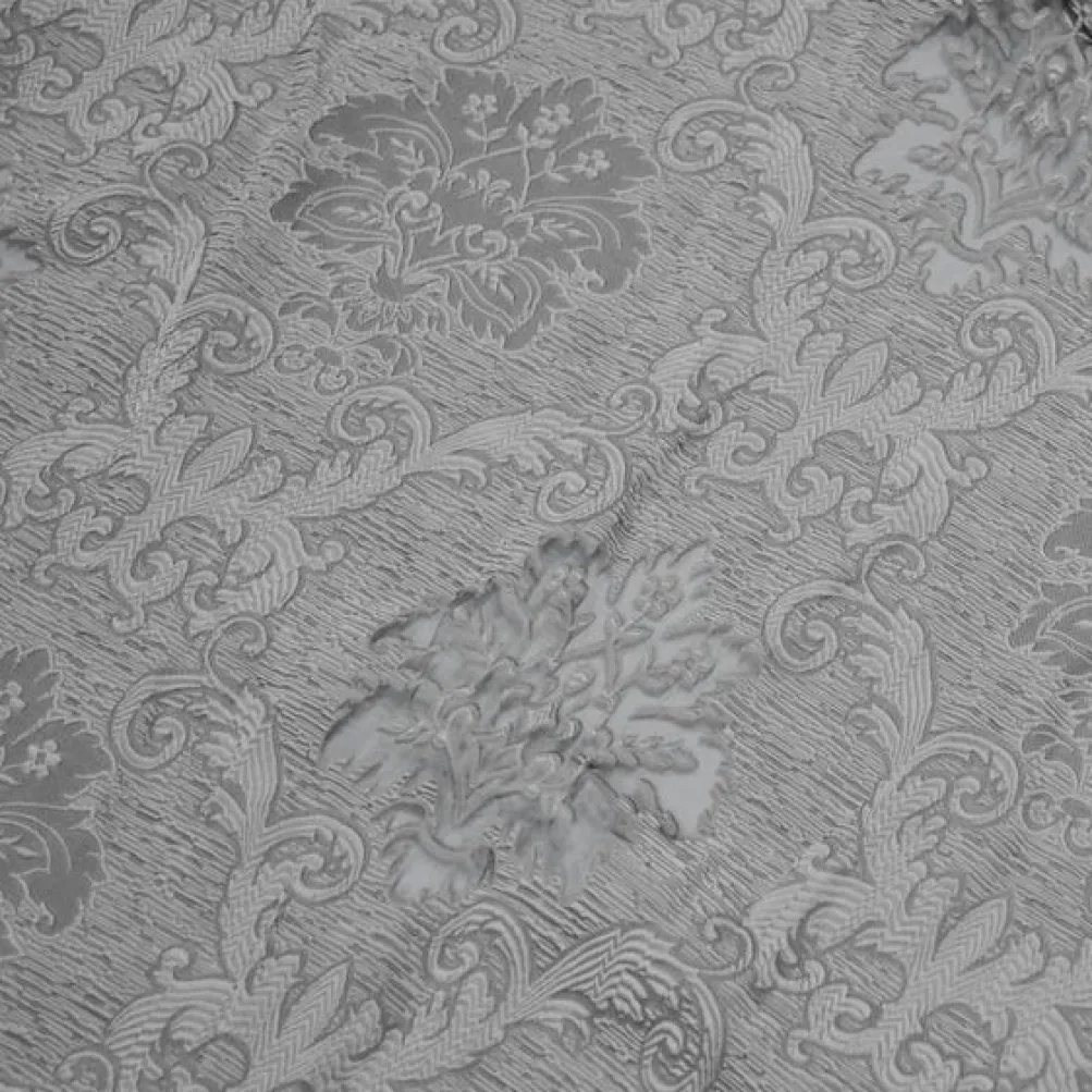 Regency Damask Sheer Table Runner in Silver