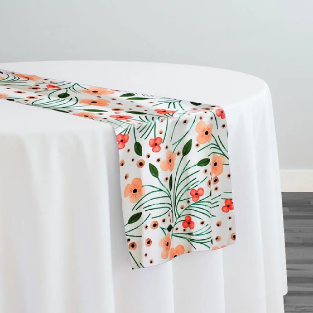 Retro Floral (Poly Print) Table Runner