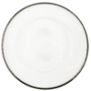 Ribbed Halo - Glass Charger Plate in Silver (Item # 0240)