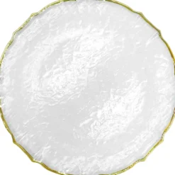 Ribbon - Glass Charger Plate in Gold (Item # 0296)