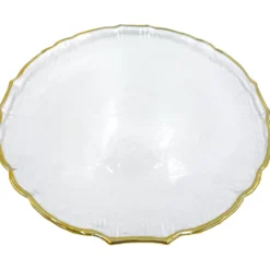 Ribbon - Glass Charger Plate in Gold (Item # 0296)