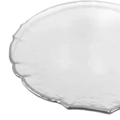 Ribbon - Glass Charger Plate in Silver (Item # 0296)