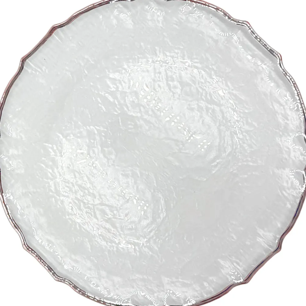 Ribbon - Glass Charger Plate in Rose Gold (Item # 0296)