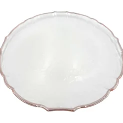 Ribbon - Glass Charger Plate in Rose Gold (Item # 0296)