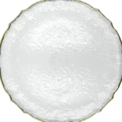 Ribbon - Glass Charger Plate in Champagne (Item # 0296)