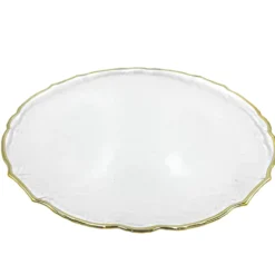 Ribbon - Glass Charger Plate in Champagne (Item # 0296)