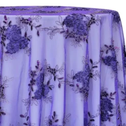 Ribbon Mesh Lace Table Linen in Lilac